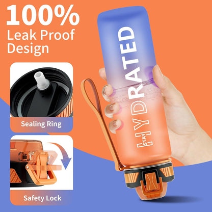 Trinkflasche 800ML BPA-Frei Tritan Sportflasche Orange Blau