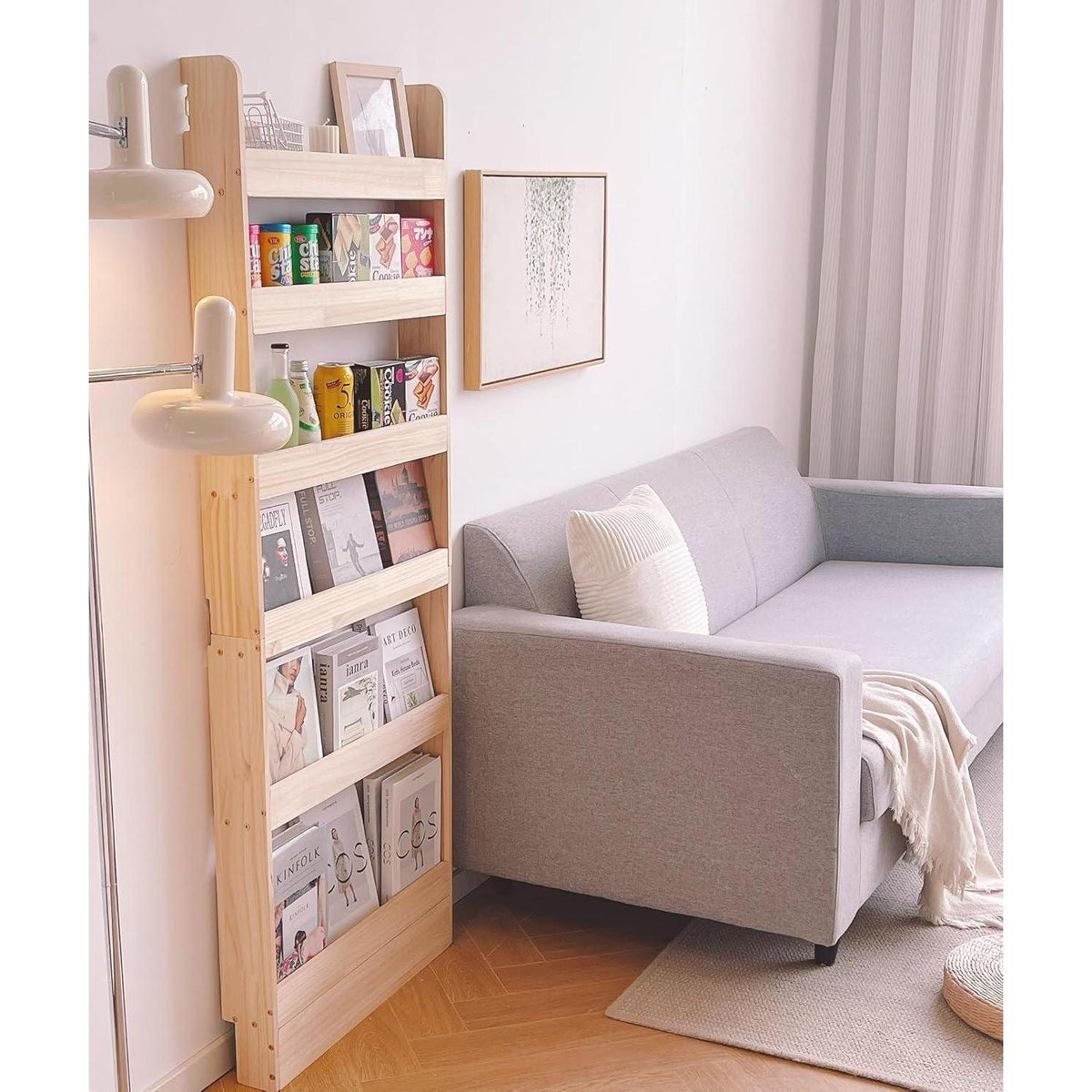 Massivholz Bücherregal Wandregal für Kinder & Erwachsene (80cm)