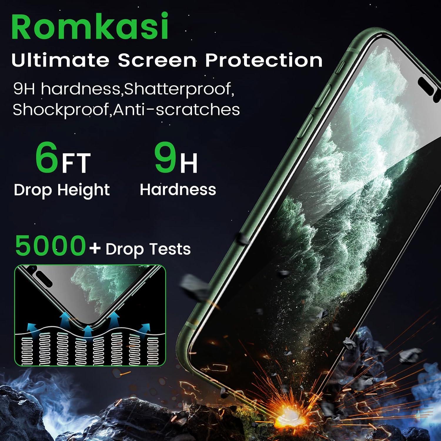 Sichtschutz Panzerglas Folie iPhone 11 Pro Max/Xs Max 6,5 Zoll 2er Set