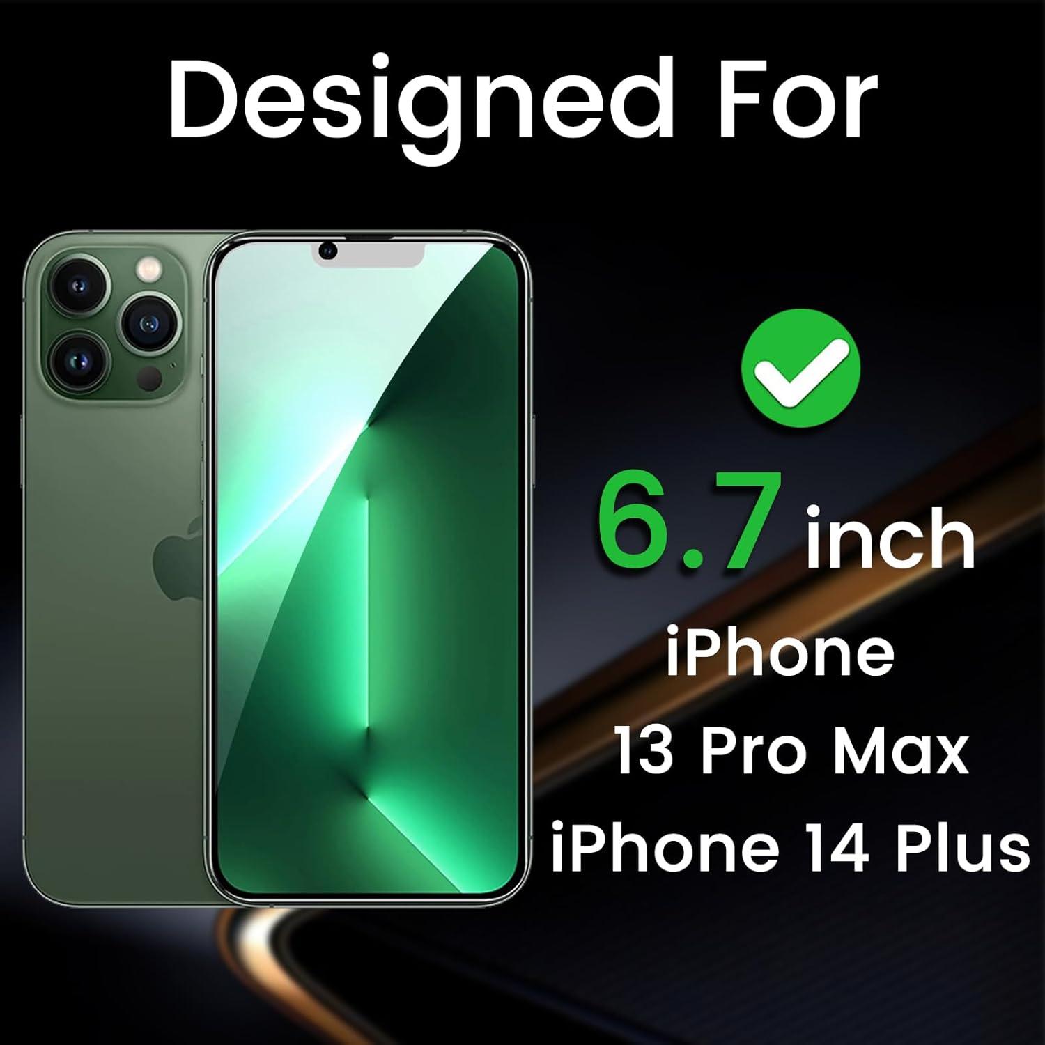 2er Pack iPhone 14 Plus/ 13 Pro Max Sichtschutz Folie 9H