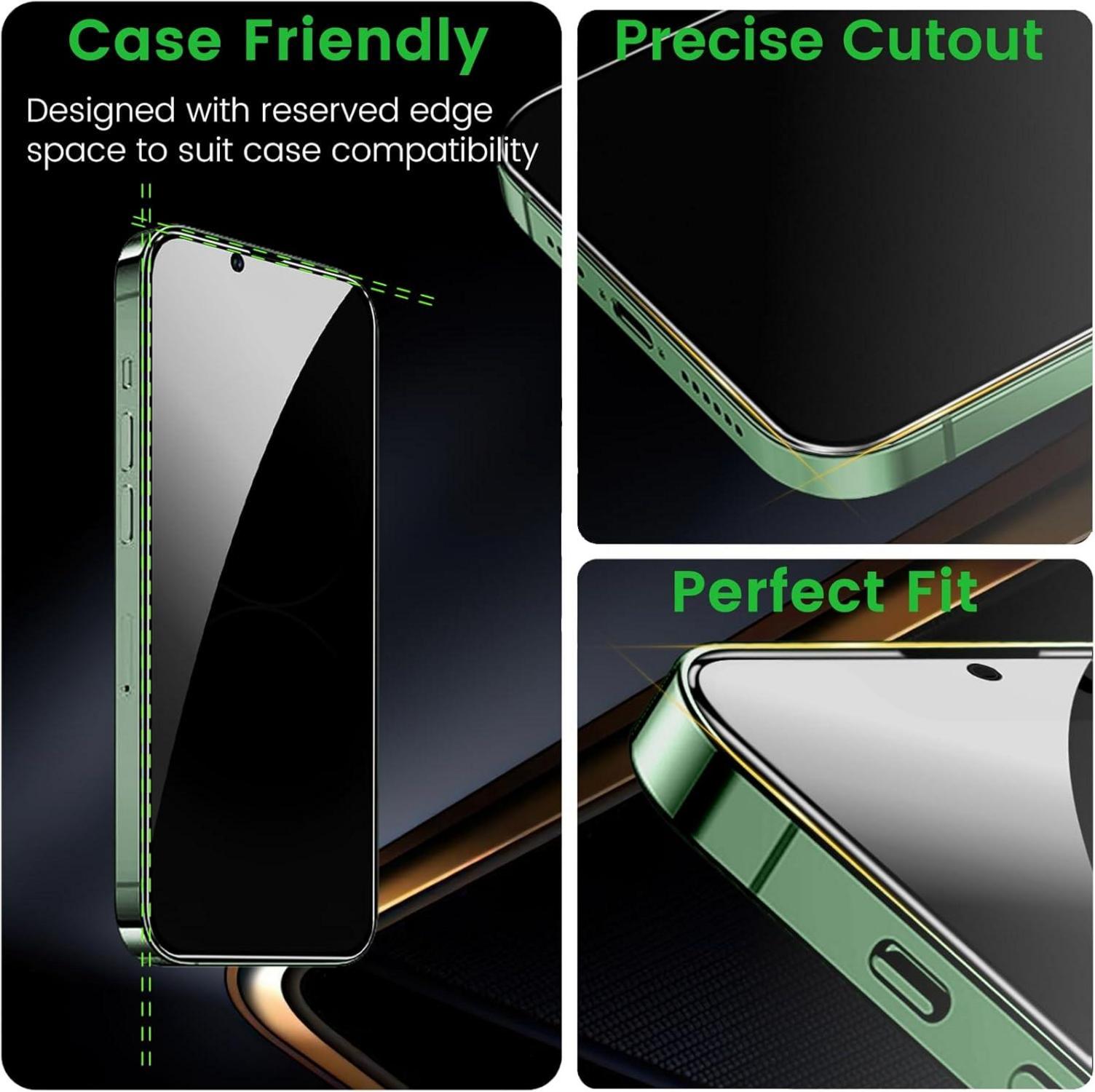 Sichtschutz Displayschutzfolie Panzer Glasfolie iPhone 14 Plus 13 Pro Max