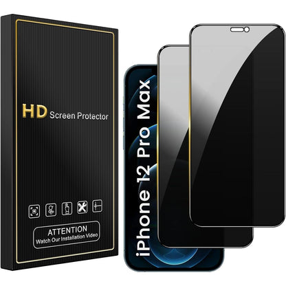 Sichtschutz Panzer Schutzglasfolie für iPhone 12 Pro Max 6,7