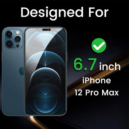 Sichtschutz Panzer Schutzglasfolie für iPhone 12 Pro Max 6,7