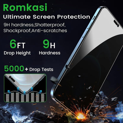 Sichtschutz Panzer Schutzglasfolie für iPhone 12 Pro Max 6,7