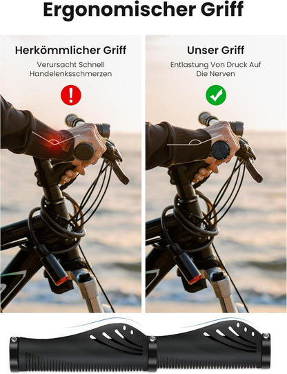 Ergonomische MTB Lenkergriffe Rutschfest 22,2 mm, Lock-On Design
