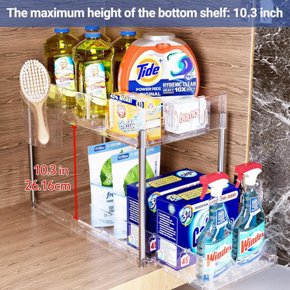 Unter-Waschbecken Regal 2 Etagen Standregal Küche Organizer
