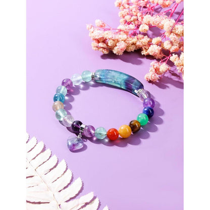 Chakra Armband Rosenquarz Herz Anhänger Edelstein Energie