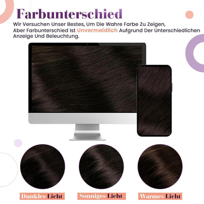 Echthaar Clip-in Braun 60cm – Remy Haarverlängerung