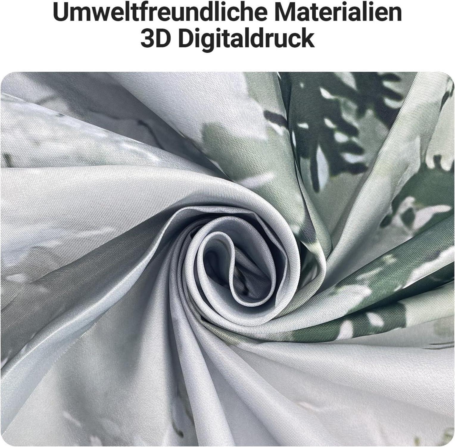 Duschvorhang Wald Antischimmel Textil 180x200cm mit beschwertem Saum