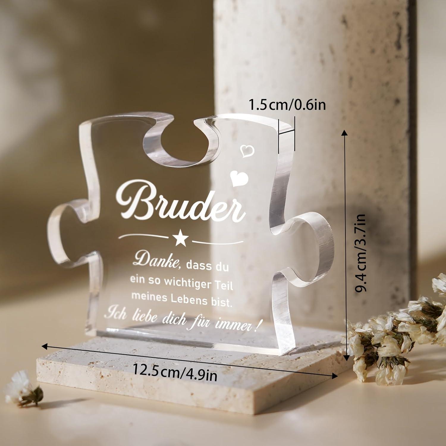 Giftasy Acryl Puzzle für Bruder - Geburtstagsgeschenk & Dekoration