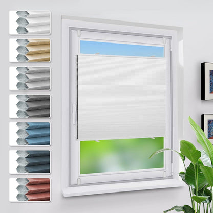 Plissee ohne Bohren Verdunkelung Thermo Wabenplissee 90x220