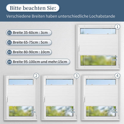 Plissee ohne Bohren Verdunkelung Thermo Wabenplissee 90x220