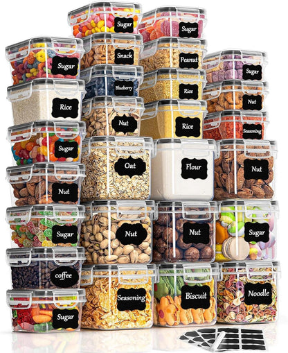 Vorratsdosen Set Luftdicht Aufbewahrungsbox 27er Müsli Zucker