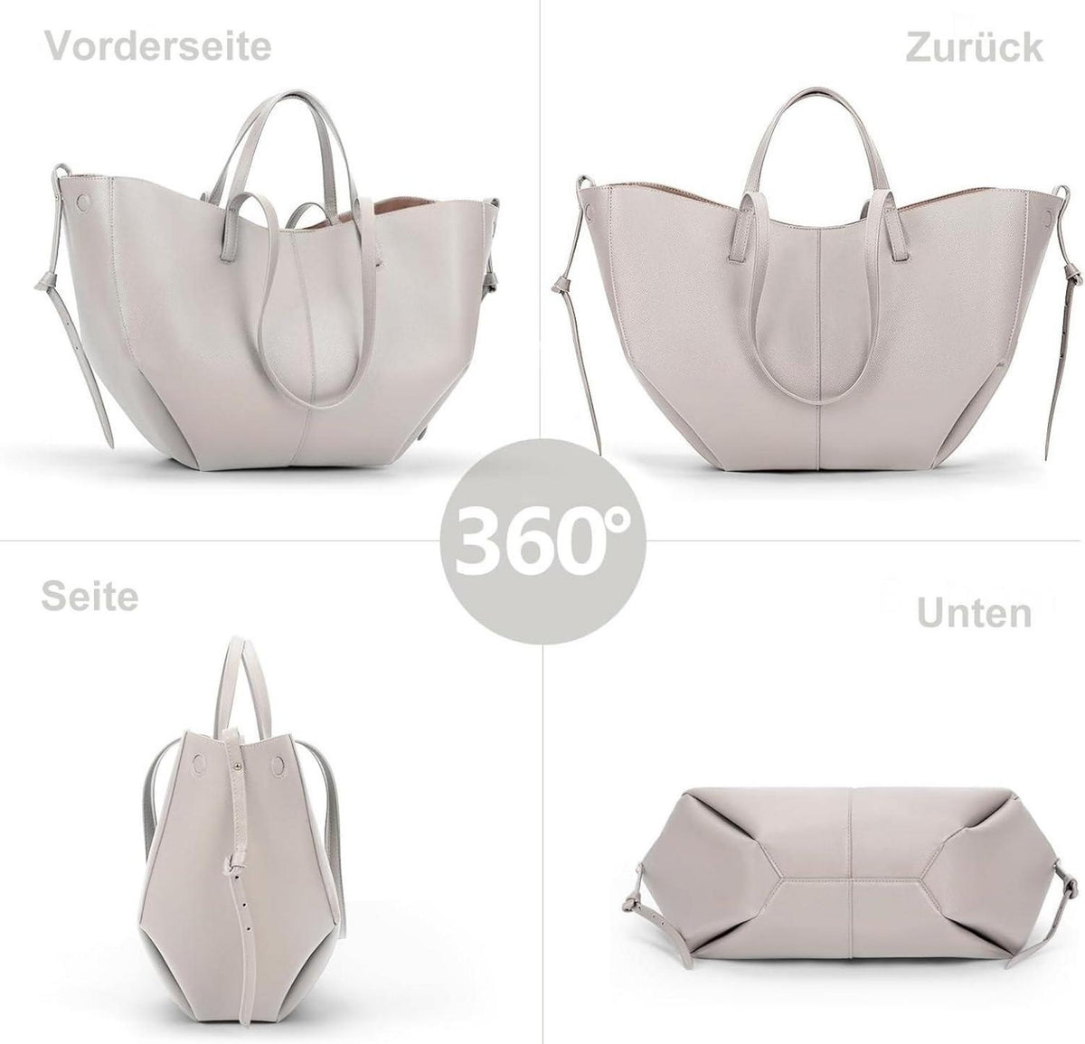 TIAASTAP Kunstleder Tote Bag Handtasche Shopper Schultertasche