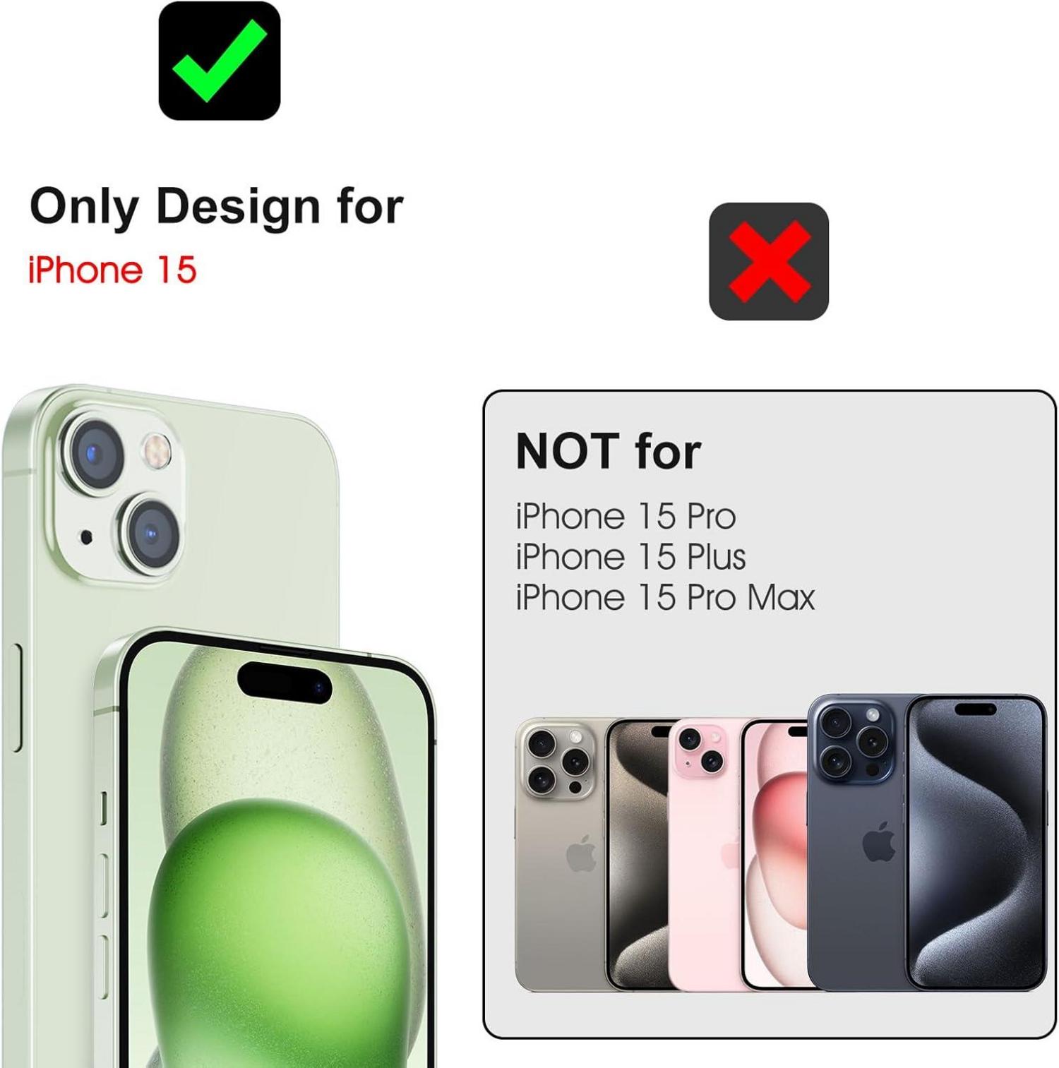 Panzer Schutz Glas für iPhone 15 - 3D Full Screen - Kameraschutz - Schwarz