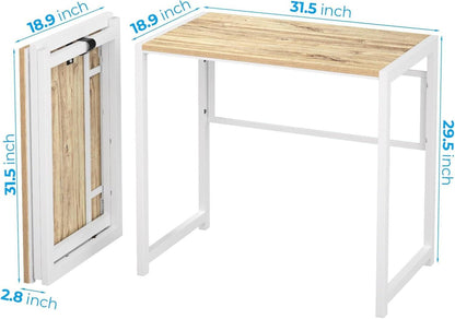 Klappbarer Schreibtisch 80x48 cm Keine Montage erforderlich Beige
