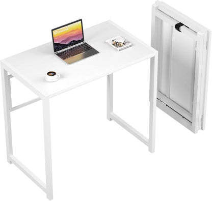 Klappschreibtisch 80 x 48 cm Weiß Stabil und Platzsparend