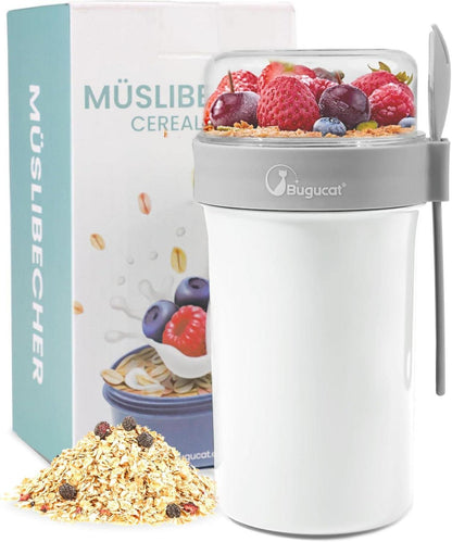 Müslibecher to Go 760ml+230ml, Joghurtbecher to Go Müsli to Go Becher
