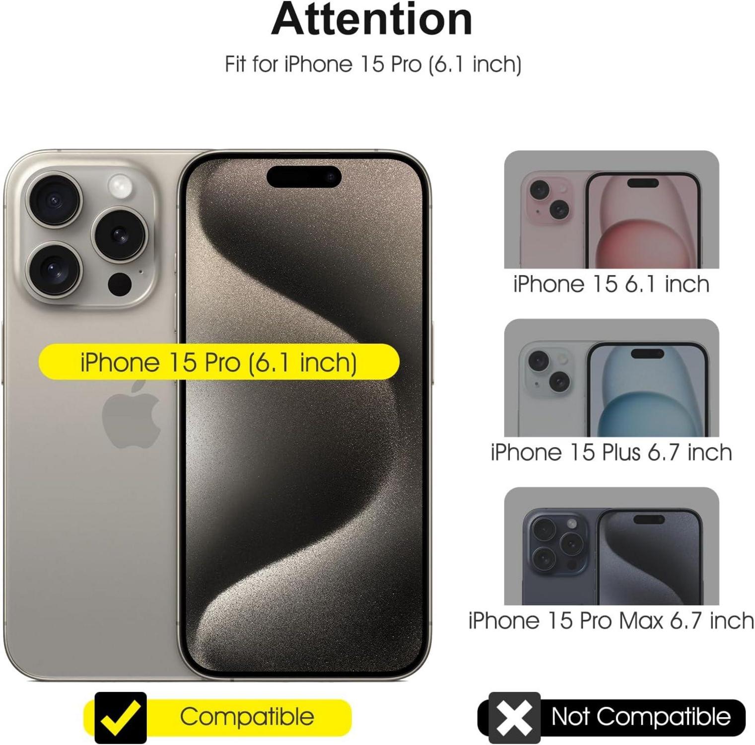 iPhone 15 Pro Schutz Glas Panzerfolie 3D Vollflächige Schutzfolie