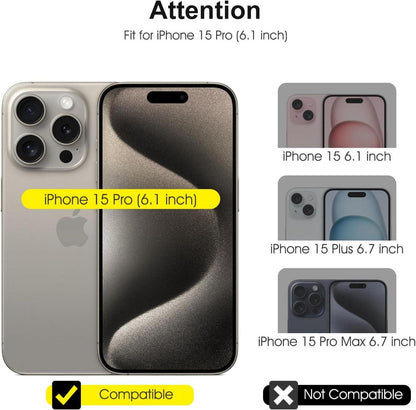 iPhone 15 Pro Schutz Glas Panzerfolie 3D Vollflächige Schutzfolie