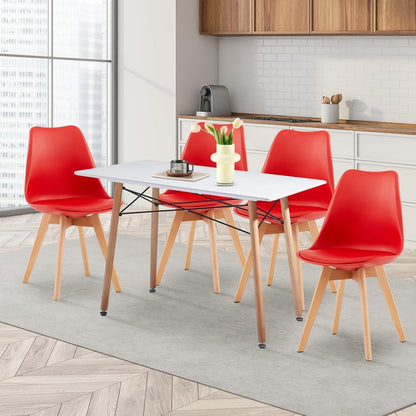 4 Esszimmerstühle skandinavisches Design, rot