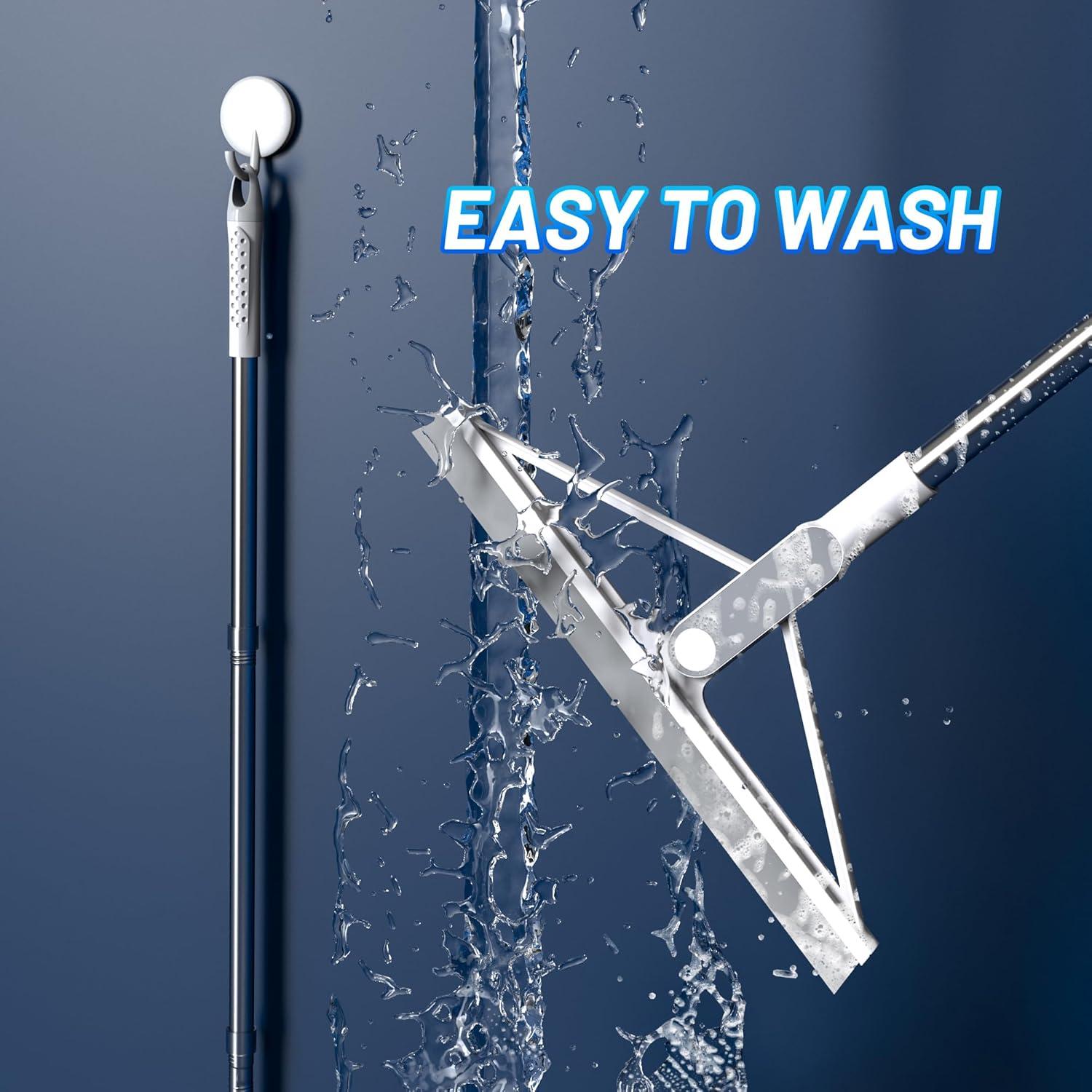 Silikon Boden Duschabzieher 88-156cm, Window Squeegee Grau