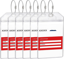 Kofferanhänger für Kreuzfahrten wasserdicht transparent 6er Pack