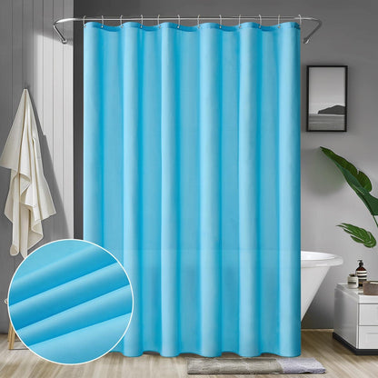 Duschvorhang Wasserdicht Textil 200x240cm Badvorhang Hellblau