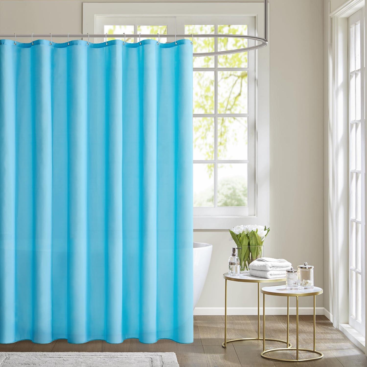 MIULEE Duschvorhang 200x240cm Hellblau Wasserdicht