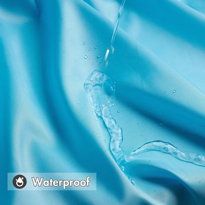 MIULEE Duschvorhang 180x210cm Hellblau Wasserdicht Badvorhang Schnelltrocknend