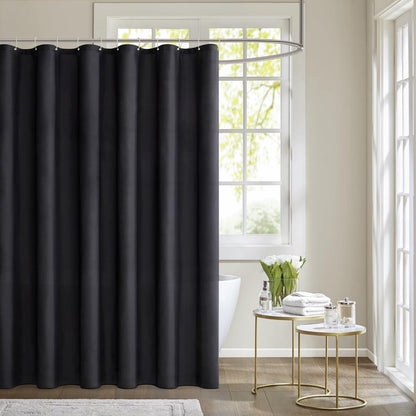 MIULEE Duschvorhang Schwarz 150x180cm wasserdicht Textil