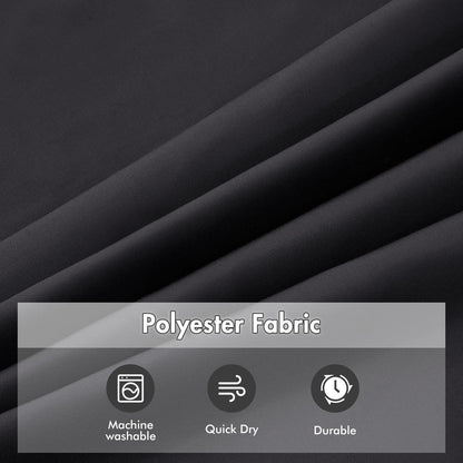 MIULEE Duschvorhang Schwarz 150x180cm wasserdicht Textil