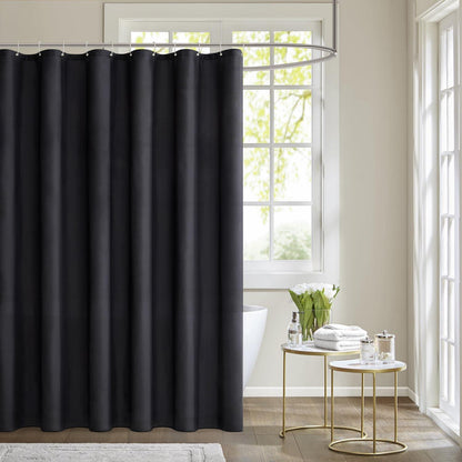 MIULEE Duschvorhang Schwarz 150x180cm wasserdicht Textil