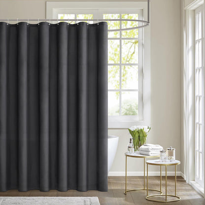 MIULEE Duschvorhang 240x200cm Schwarz Wasserdicht