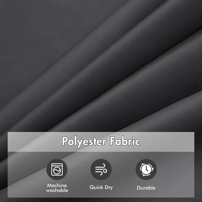 MIULEE Duschvorhang 240x200cm Schwarz Wasserdicht