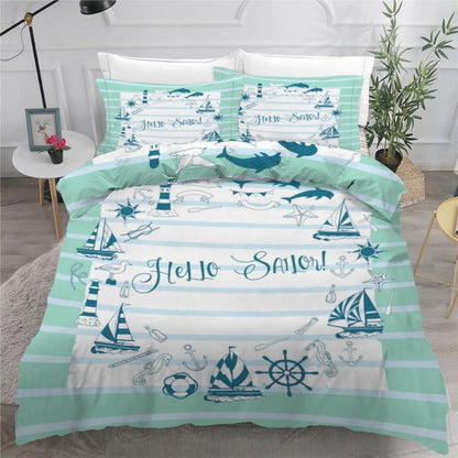 Anker 3teilig Bettwäsche Set 220x240 cm Mikrofaser