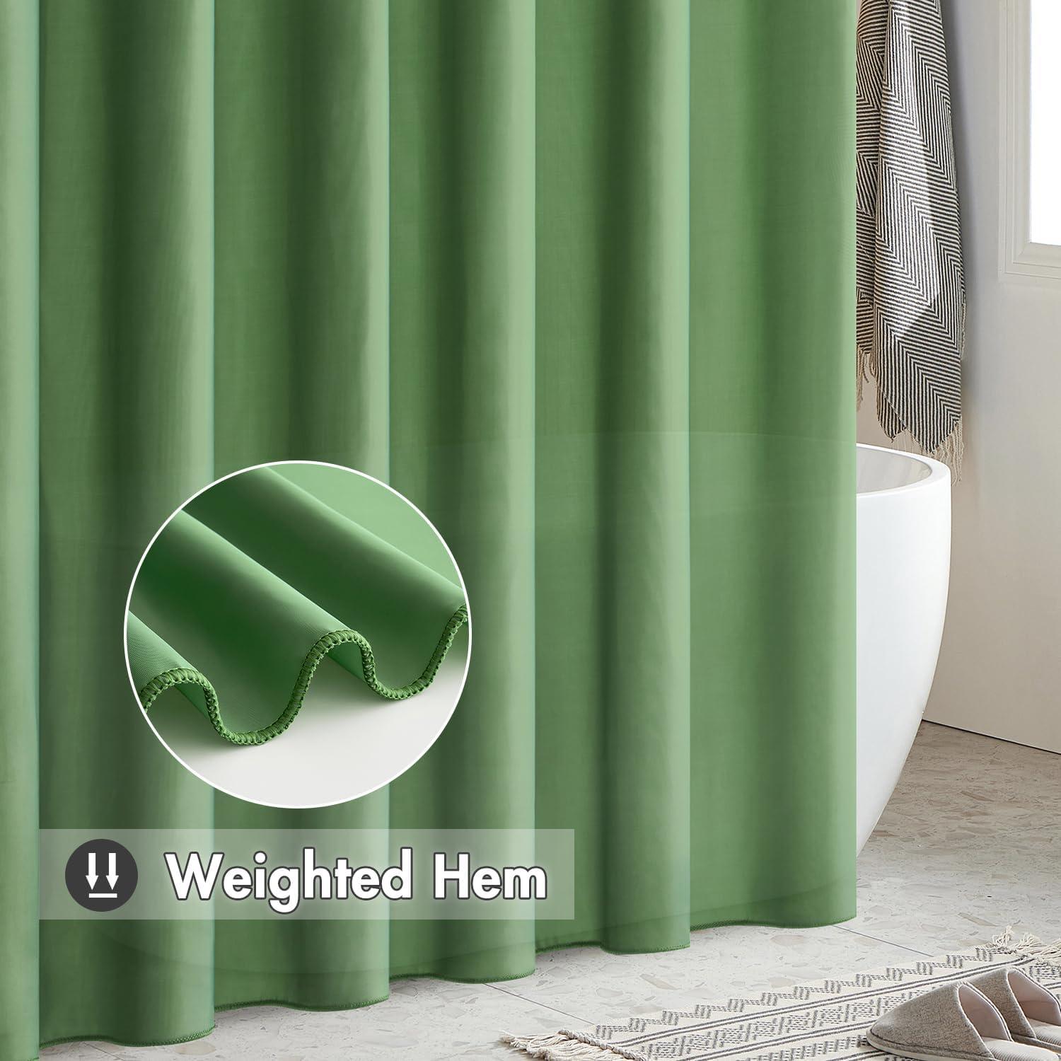 MIULEE Duschvorhang 150x180cm Grün Wasserdicht Anti-schimmel Textil waschbar