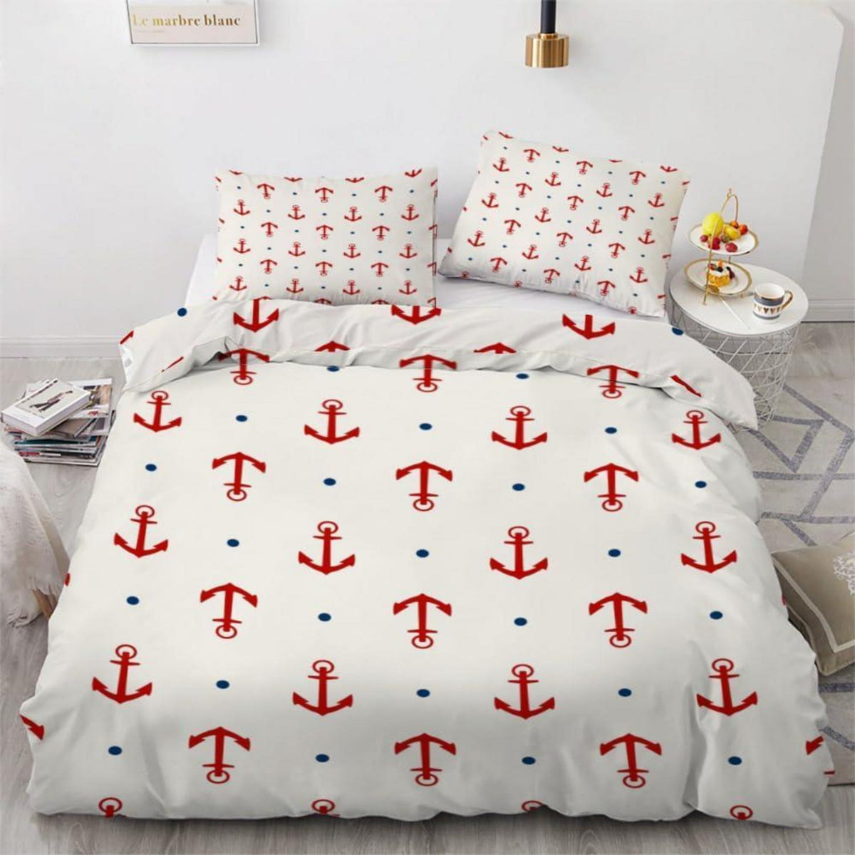 Anker 3teilig Bettwäsche Set 220x240 cm Mikrofaser