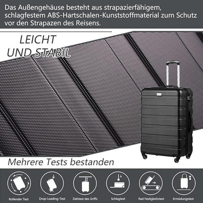 COOLIFE Koffer Set 2tlg. (S+M) – Hartschale Rot mit TSA-Schloss