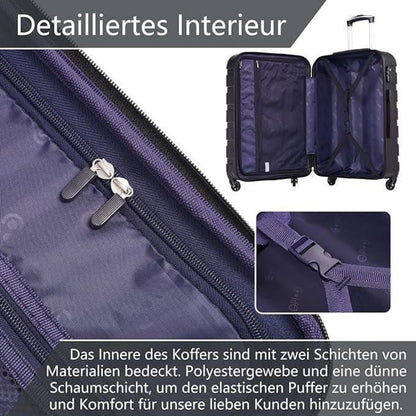 COOLIFE Koffer Set 2tlg. (S+M) – Hartschale Rot mit TSA-Schloss