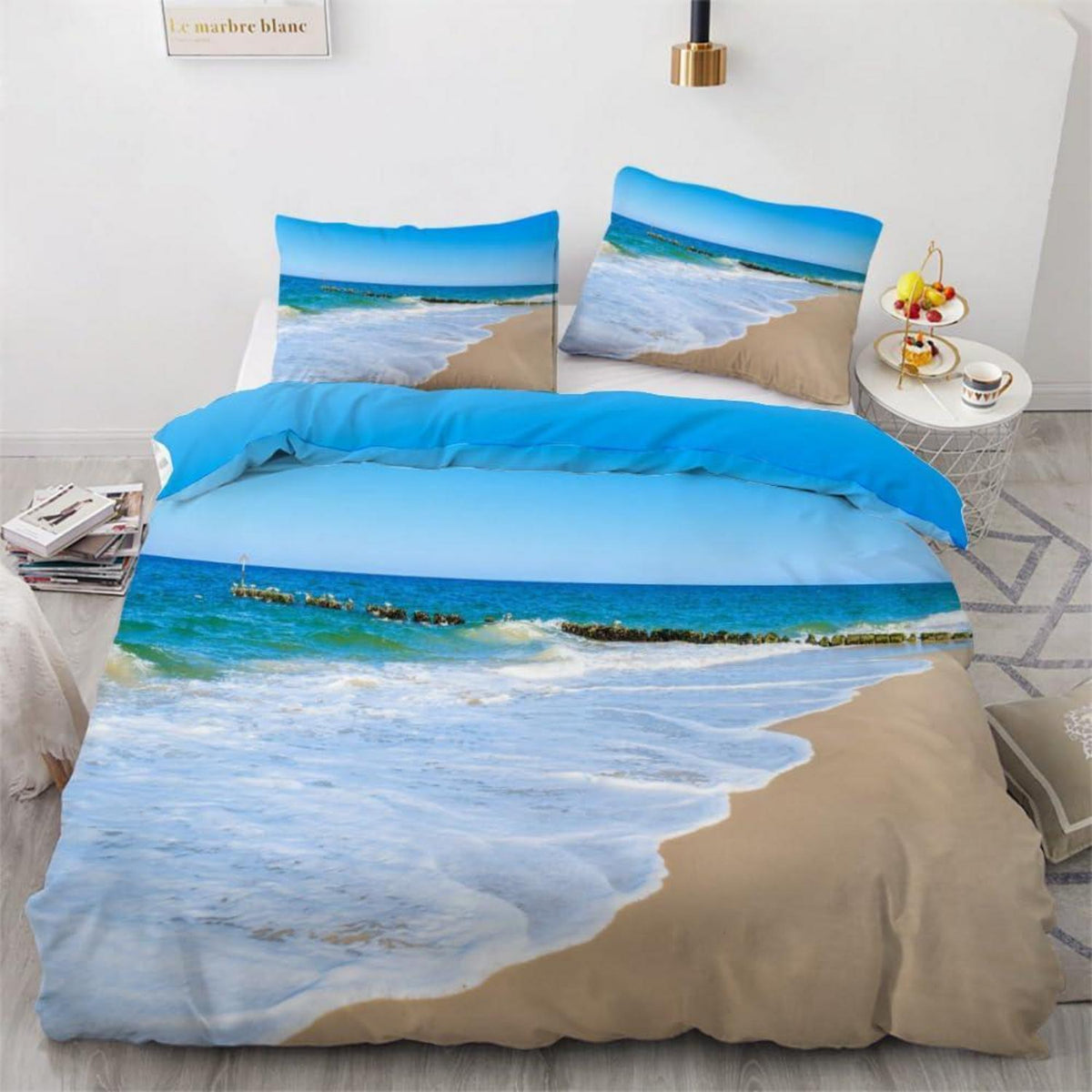 ROUSKI Kinderbettwäsche 135x200 cm Ozean 4-teilig Mikrofaser