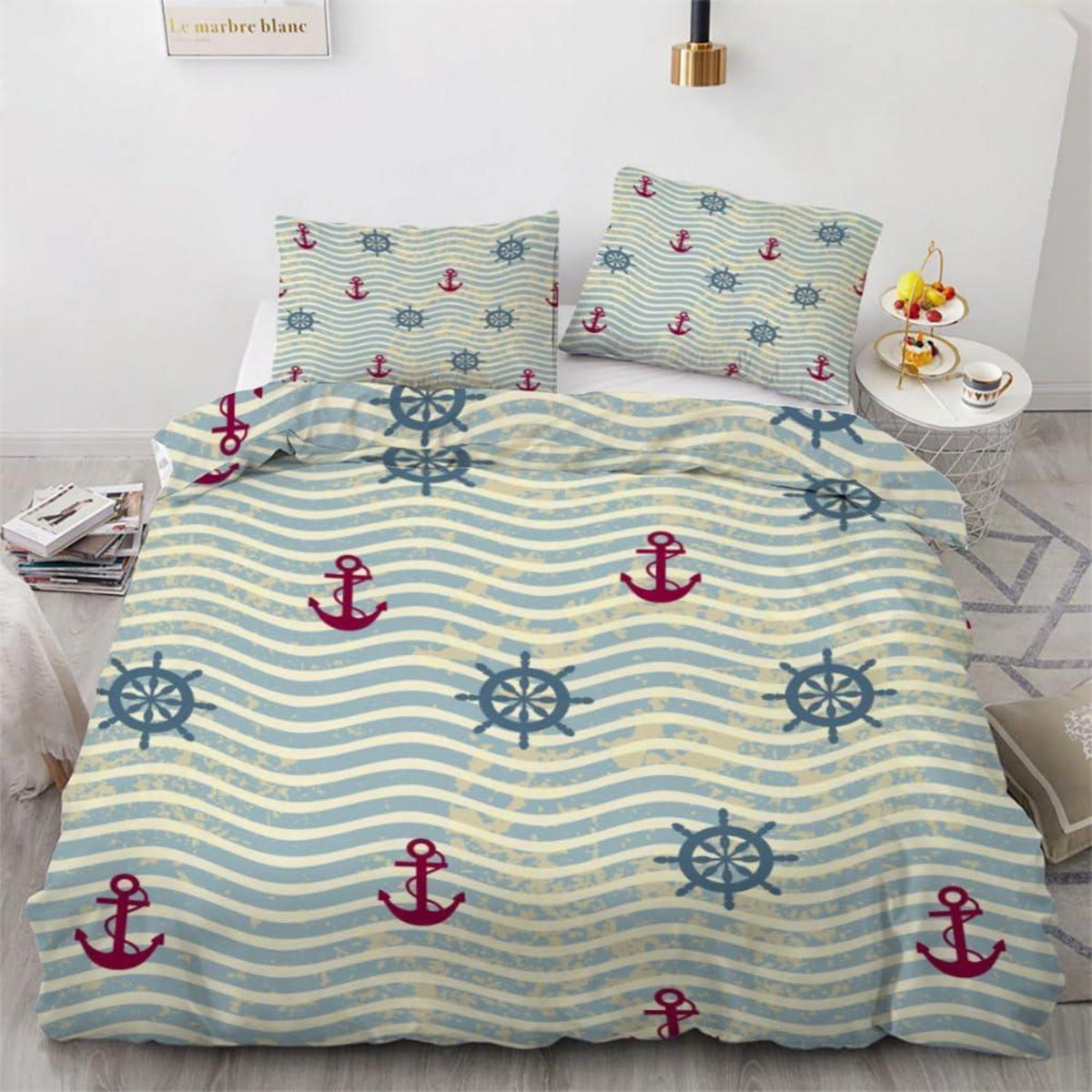 Anker 3teilig Bettwäsche-Set 220x240 cm Mikrofaser