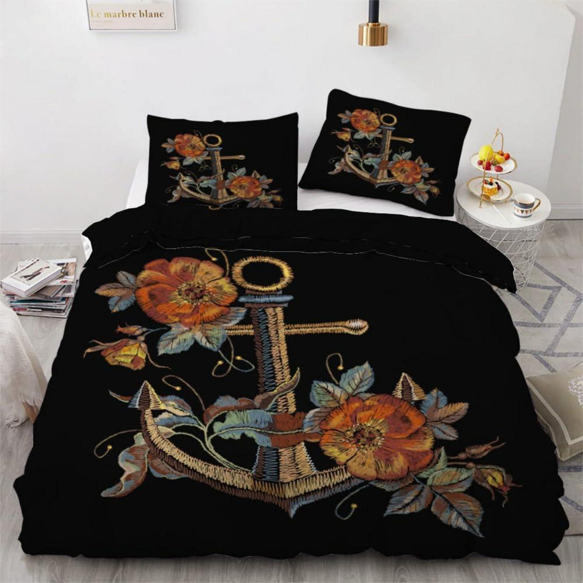 Anker 3teilig Bettwäsche Set 220x240 cm Mikrofaser