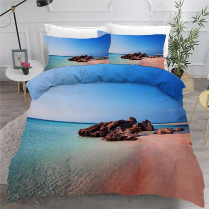 3teilige Mikrofaser Bettwäsche Set Ozean 220x240 cm