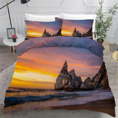 ROUSKI 3tlg. Strandbettwäsche 220x240cm - 3D Ozean Motiv