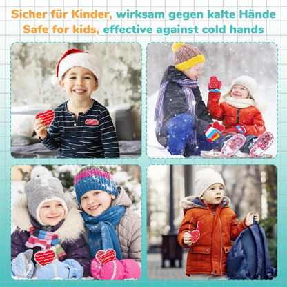 Handwärmer 4 Stück Taschenwärmer Herzform Kinder Erwachsene wiederverwendbar Handheizkissen Fingerwärmer Valentinstag
