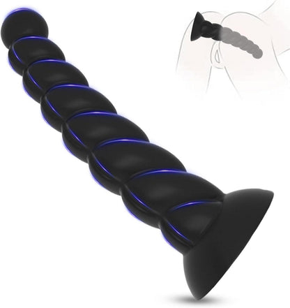 Analplug Schwarz Silikon Saugnapf Dildo Analdildo Set