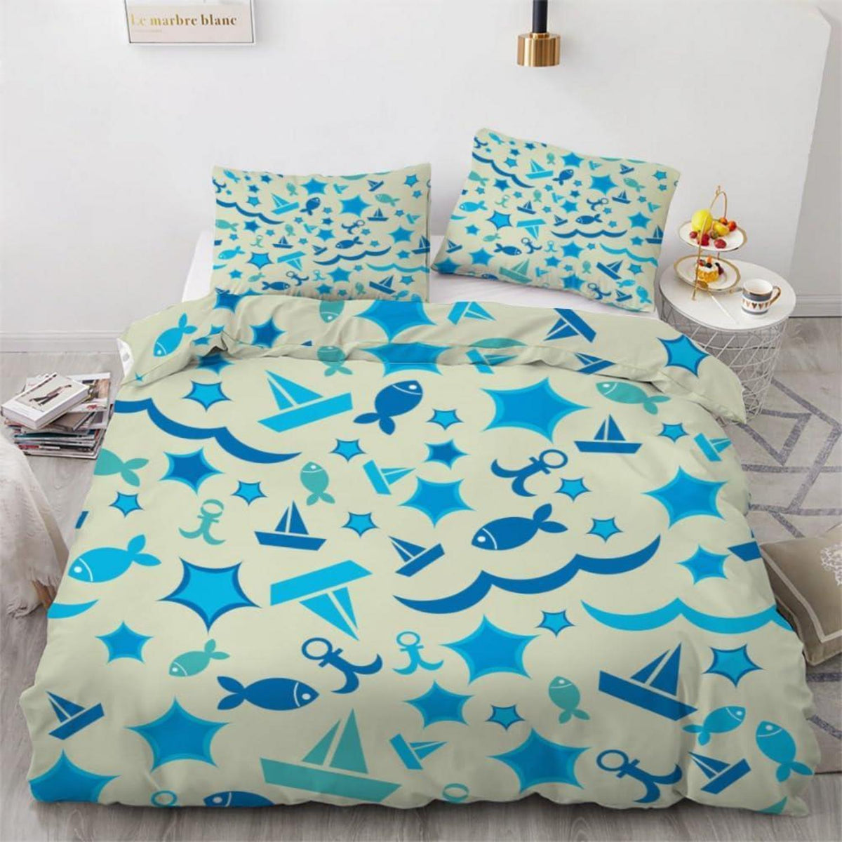 Anker 3teilig Bettwäsche Set 220x240 cm Mikrofaser
