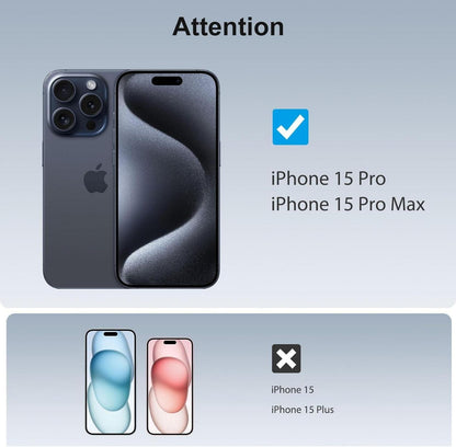 Kameraschutz aus 9H Panzerglas für iPhone 15 Pro/Pro Max, 4