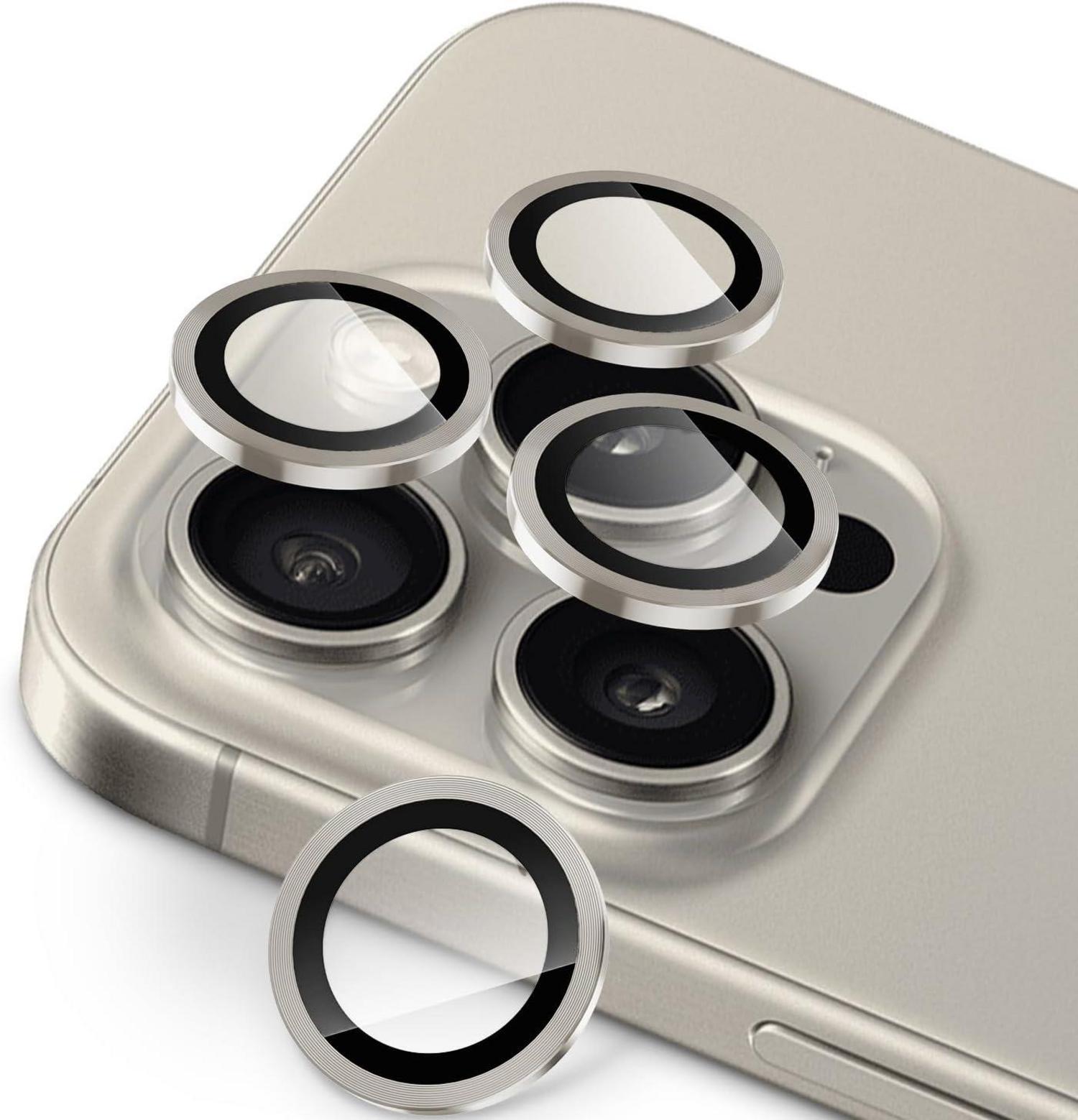 Kameraschutzglas 4er Set 9H-Härte für iPhone 15 Pro/Pro Max